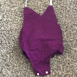Purple bubble romper